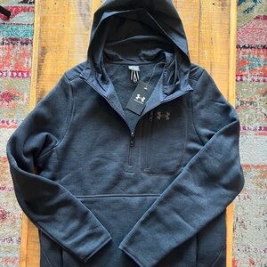 Under Armour Black Specialist Half Zip Hoodie M